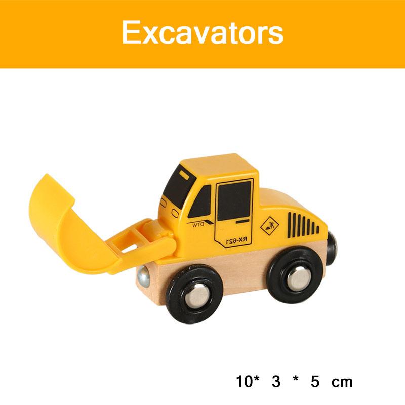 Wood Magnetic Train Plane Wooden Track Railway Helicopter Car Truck Accessories Toy For Kids Fit Wood Biro Tracks