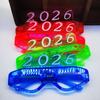 Square/Love Heart Shape 2026 LED Glow Glasses LED Glow New Year Party Glasses  Rave Nightclub