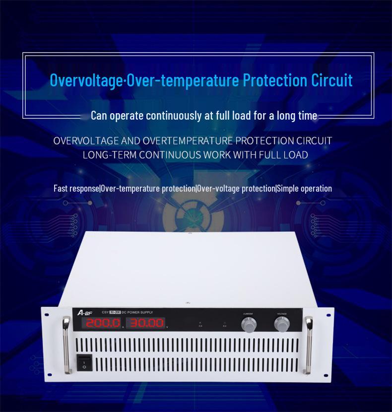 High Power Adjustable DC Regulated Switching Power Supply, 30V-500V, 15-500A, Constant Current.
