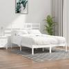 VidaXL Bed Frames White Solid Pine Wood 140x190 Cm 3105776