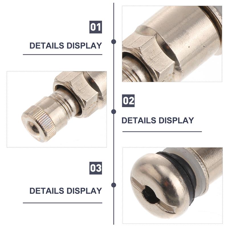 Tire Valve Stainless Steel Valves Stems Tire Valve Bolt-in Tyre Valves Stems High Pressure Car Stainless Steel Valves Stem Studs Valve Stems 1