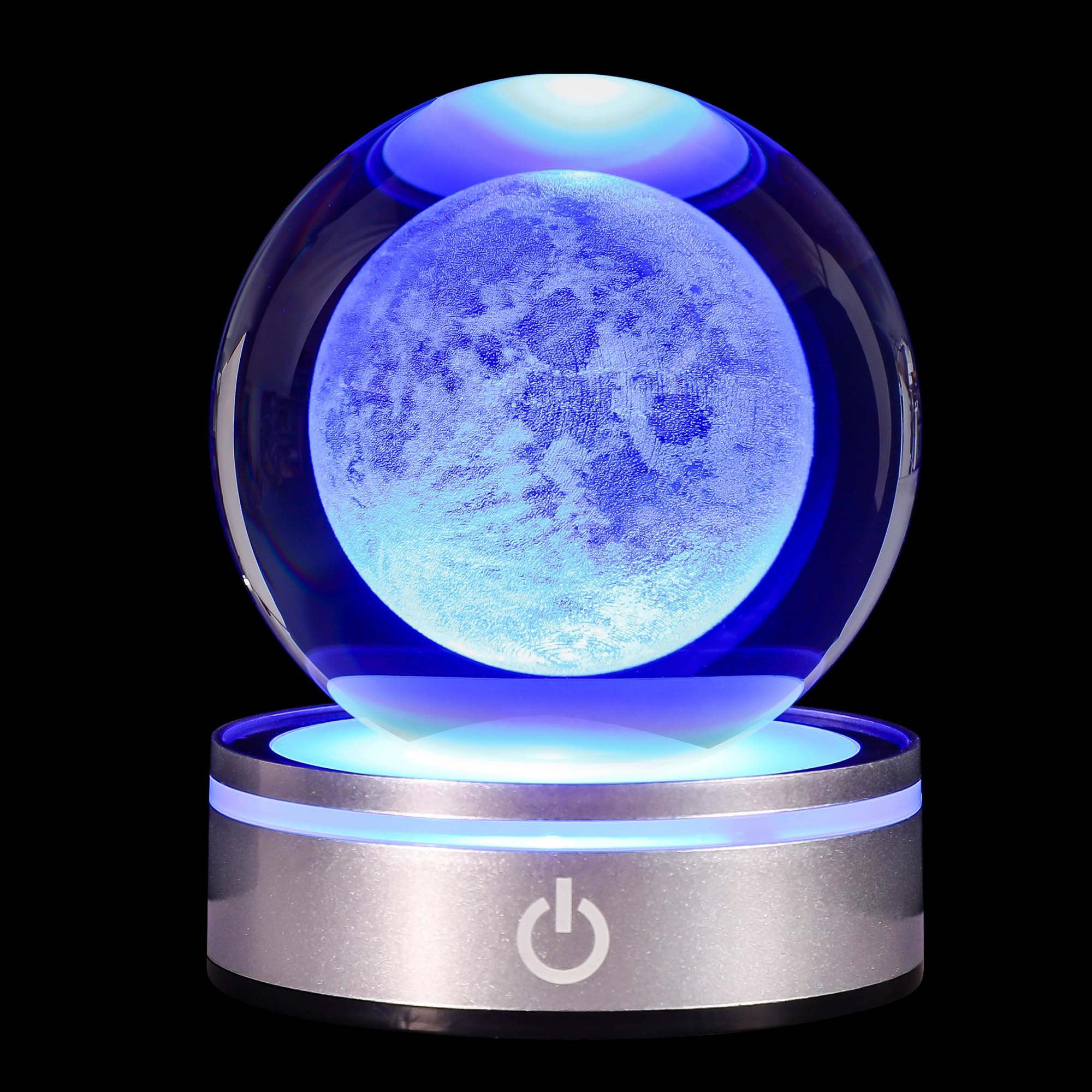 3D Moon Crystal Multicolor Printed Decorative