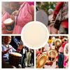 2Pcs Processed Goatskin Drum Skin Replacement for Djembe Conga African Drums Hand Percussion Instruments Long-Lasting Sound