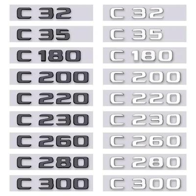 C32 C35 C180 C200 C220 C230 C260 C280 C300 Logo Car Stickers for Mercedes Benz C Class Refit Rear Boot Trunk Displacement Label