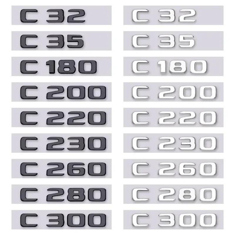 CXAFM1 C32 C35 C180 C200 C220 C230 C260 C280 C300 Logo Car Stickers for Mercedes Benz C Class Refit Rear Boot Trunk Displacement Label