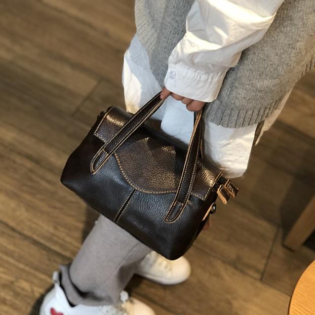Echte Leder Mini Tasche Kleine Umhängetasche Mode Weiches Rindsleder Damen Tasche Leder Handtasche Retro Vielseitige Umhängetasche