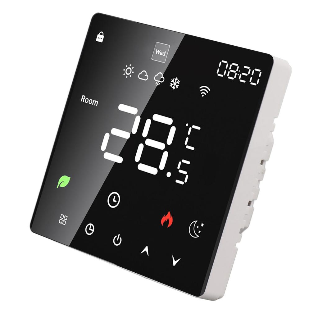 16A Smart Thermostat LCD Color Touchscreen PC Programmable Electric Heating Thermostat for Home Hotel Office AC 90 to
