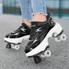 Roller Roller Schuhe 4-Rad Deformationsschuhe Rollschuhe Herren und Damen Erwachsene Ausreißerschuhe Schlittschuhe Schuhe mit Rädern