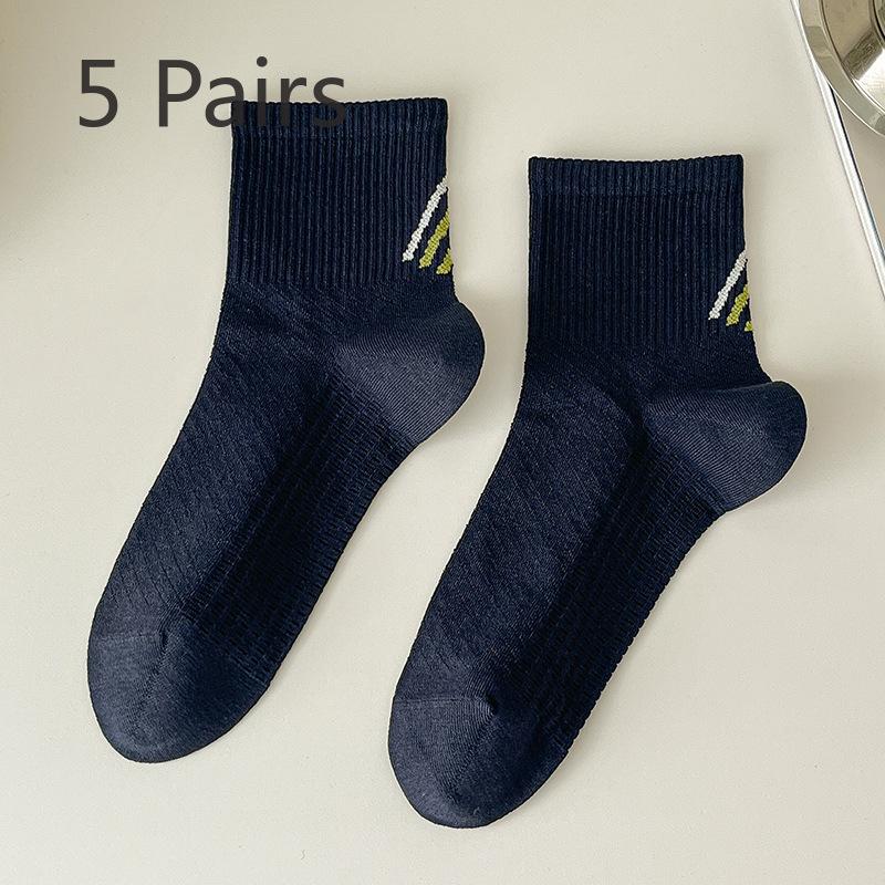 5 Paar Herren Sommer Dünne Baumwolle Schweißabsorbierende Laufsocken