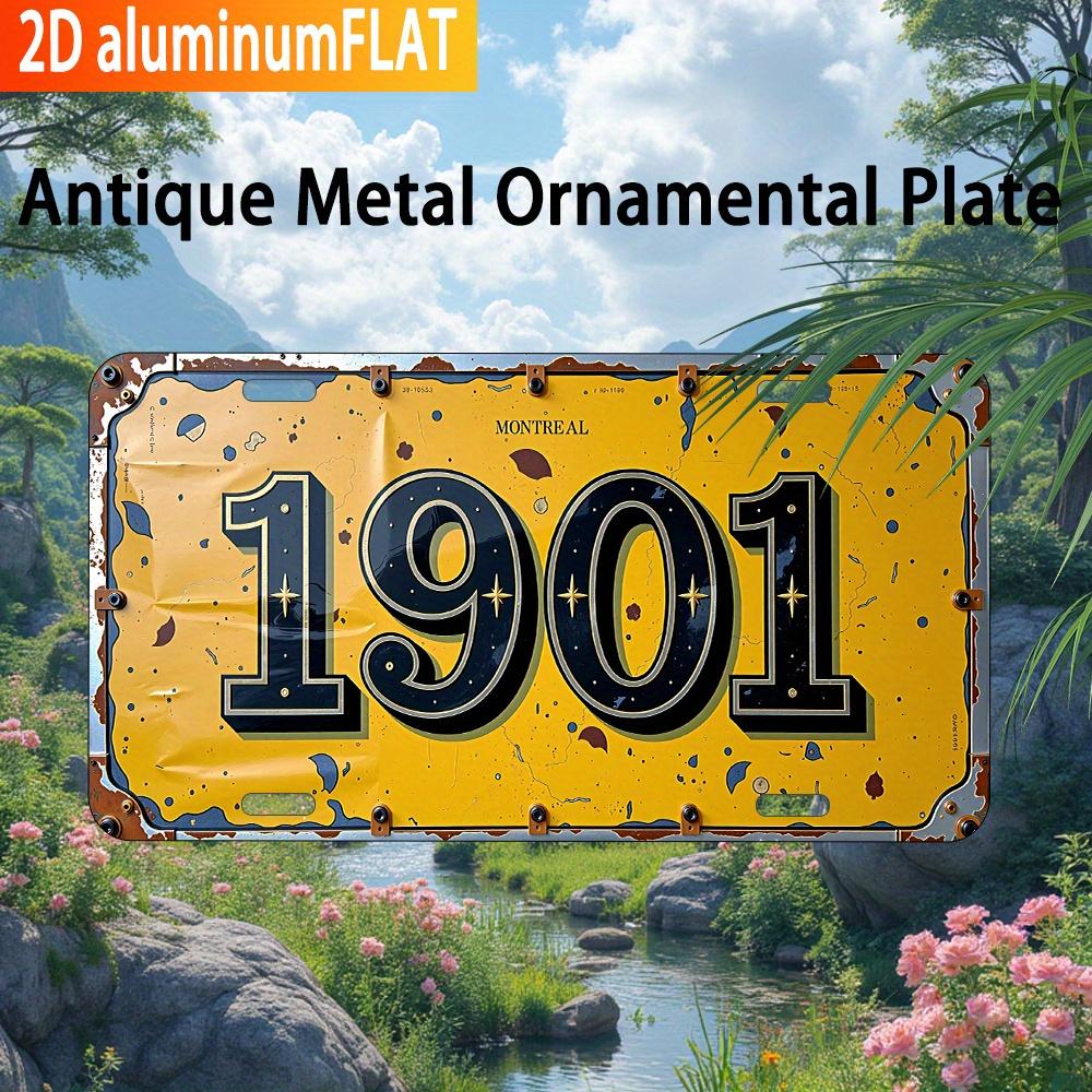 D Flat pc Vintage Wall Sign Suitable for Use in the Living Room Bar Garage UV Printed Retro Metal Plaque with Suitable