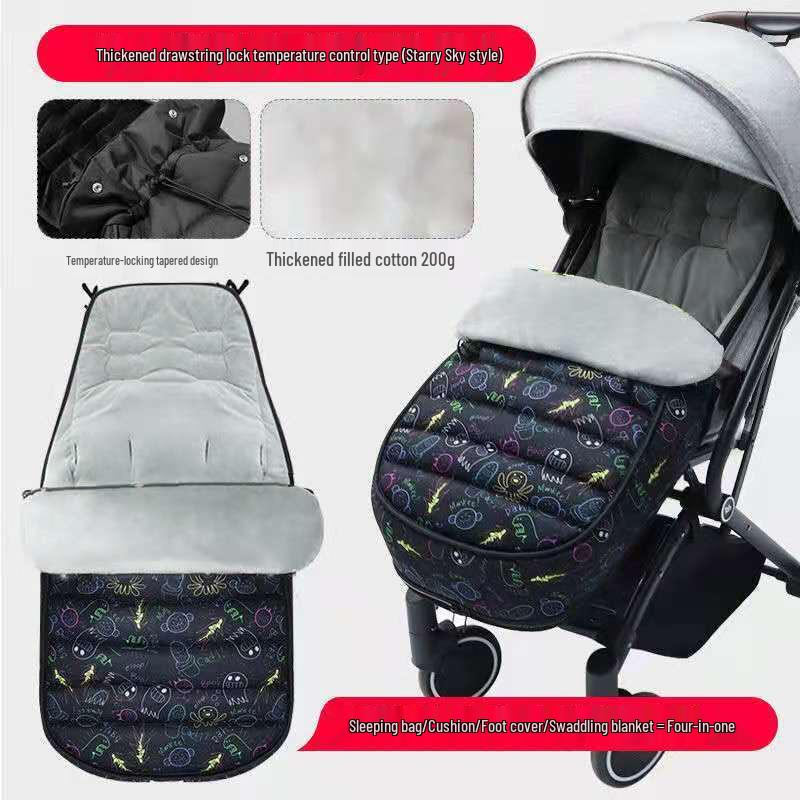 Universal Baby Stroller Winter Sleeping Bag - Thick, Warm, and Windproof