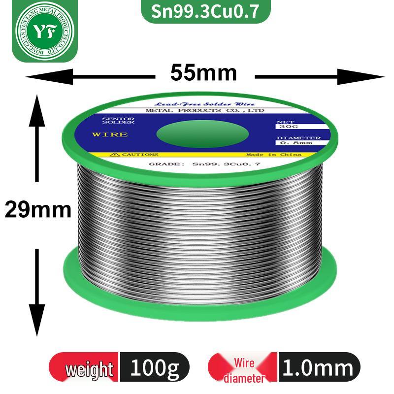 Eco-Friendly Lead-Free Solder Wire Sn99Cu0.7 - 50/100g Spools