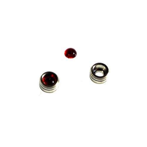 Oh.makasenet Metal Mono-Eye Sensor Scope (3mm Diameter, Set of 3) for Gunpla (Red 01)
