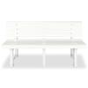 Banc de jardin en plastique blanc - VidaXL - 145,5 cm - Résistant aux intempéries - Assemblage facile