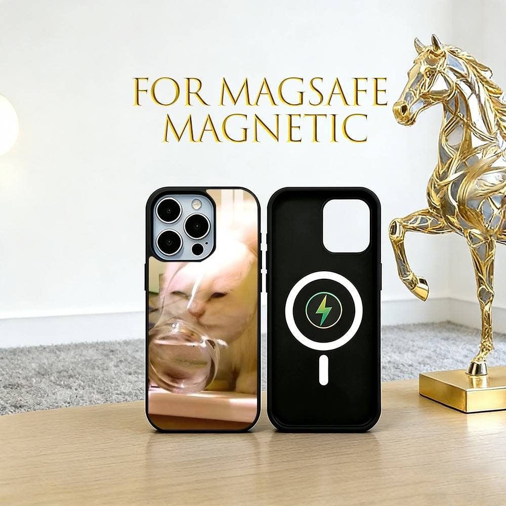 Funny Cat Phone Case Phone Case For iPhone17,16,15,14,13,12,11 Plus,Pro Magnetic For Magsafe Wireless Charging