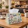 1pc Cute Travel Illustration Tissue Box Multifunctional, Vacation Icon Pattern Suitable for Home, Parties, And Car Decoration. This Decorative Tissue