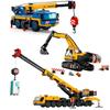 Stadt Mobilbaukran Bagger Bausteine Moc 60409 60324 60420 Bausteine Spielzeug Geschenk Für Kinder Kinder