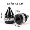 Bling Tire Valve Caps, Handmade Crystal Rhinestone Dimand Tire Caps, 4 Pack Aluminum Alloy Universal Valve Stem Caps Bling Car Accessories for