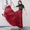 Women Skirt Skirt Elastic High Waist Maxi Pleated Dance Skirt Party