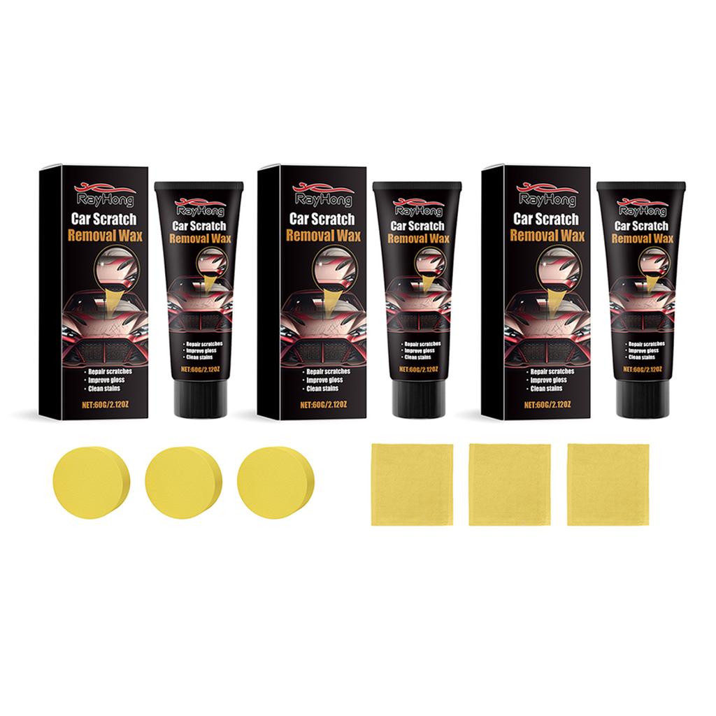 60g Auto Kratzer Reparatur Poliercreme Paste Wasserdicht Langlebig Auto Kratzer Abdeckpaste mit Schwamm Autopflegewerkzeug