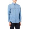 Polo Ralph Lauren Solid Color Polo Collar Long Sleeve Shirt Men Shirts Blue 710864176-001
