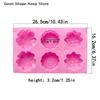 DIY Handmade Fondant Cake Baking Chocolate Sugar Cake Tool 6 Cavity Flowers Silicone Mold Resin Polymer Clay Making Mould
