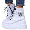 Plus Size Chunky Platform High Heel Buckle Ankle Boots, European & American Style, 2020 Autumn/Winter Collection