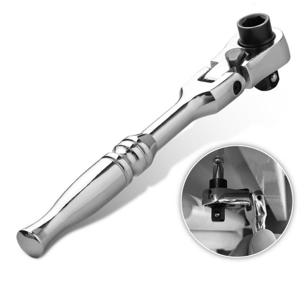 Round Handle Quick Spanner Tool Metal Double Head Ratchet Durable Ratchet Wrench  Hand Tool