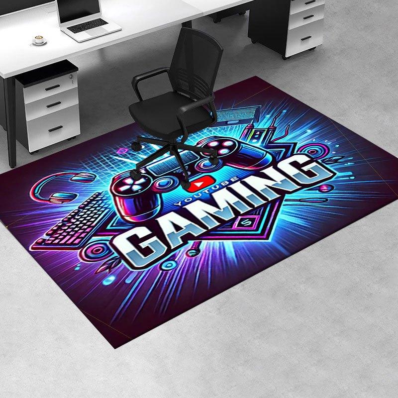YouTube Gaming Controller SetOffice Mat Perfect for Home Decor Office Desk Chair Rugs Chair Carpet for office Polyester Chair Mat Gift For V