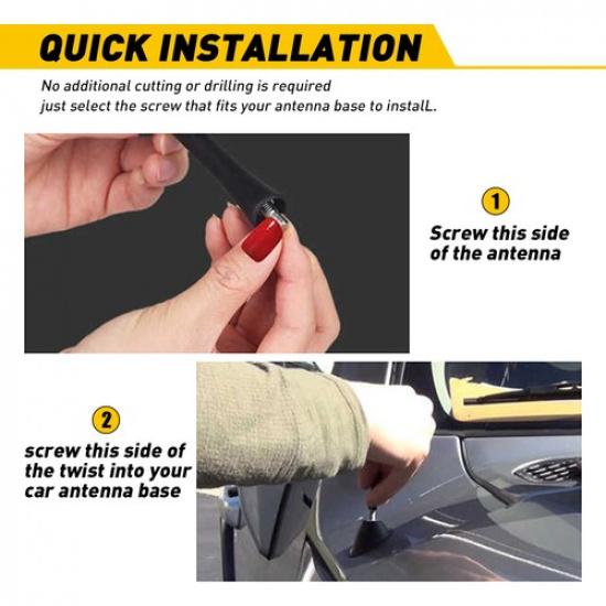 Universal Car Radio Waterproof FM AM Rubber Fit ATV UTV Antenna Motorcycle Truck