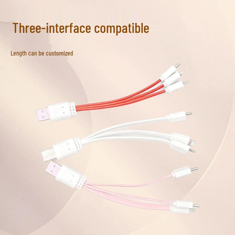 3-in-1 Noodle Power Bank Cable: V8, MicroUSB, and Bluetooth Charging