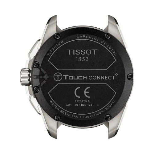 Tissot T-Touch Connect Solar Watch with Titanium Bracelet and Black Dial, Officially Imported, Men's Model T1214204405100