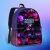 Movie Peripheral Print Backpack, School Bag Student Campus With Plush Ball Backpack