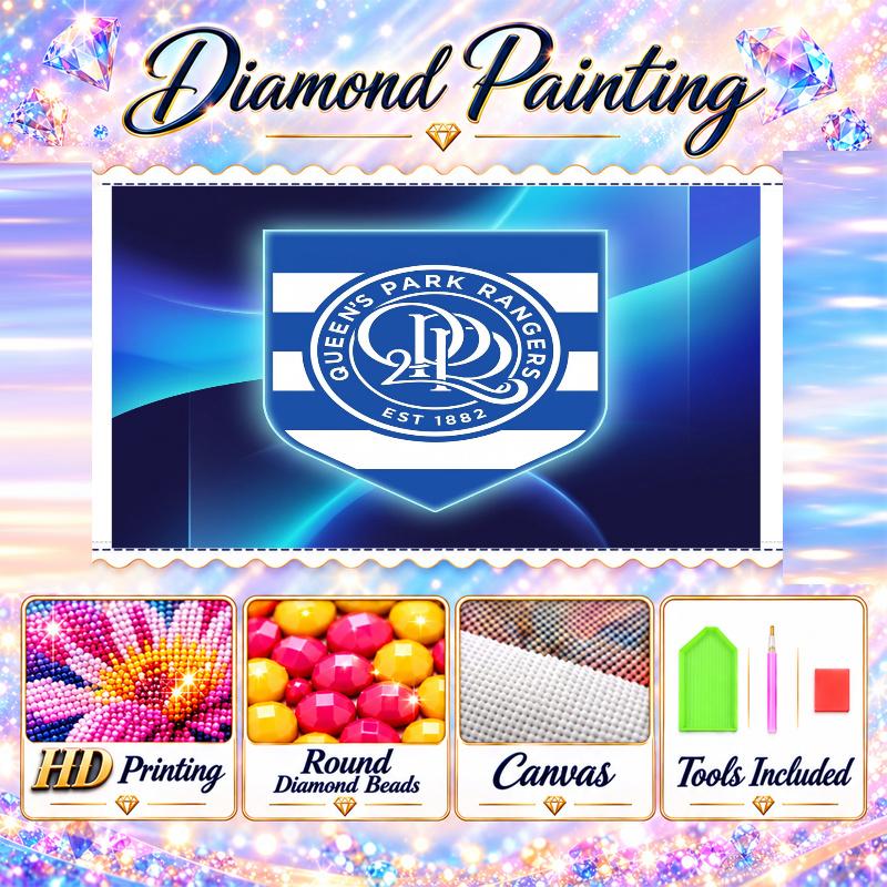 Queens Park Rangers Football Diamond Painting Kit 5D Full Drill DIY Diamond Mosaic Wall Art Home Decor