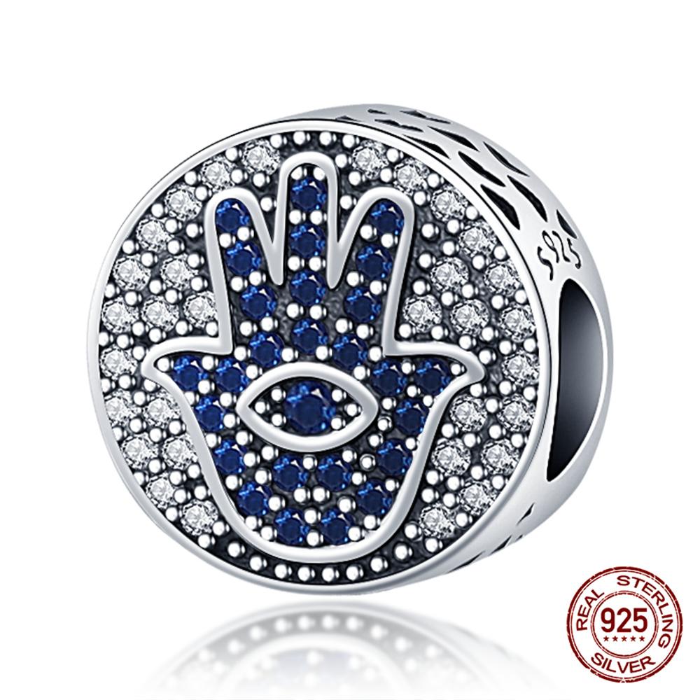 Original 100% Copper Blue Zircon Devil Eye Series Charms Fitoriginal Bracelet Diy Jewelry Making Women Gift