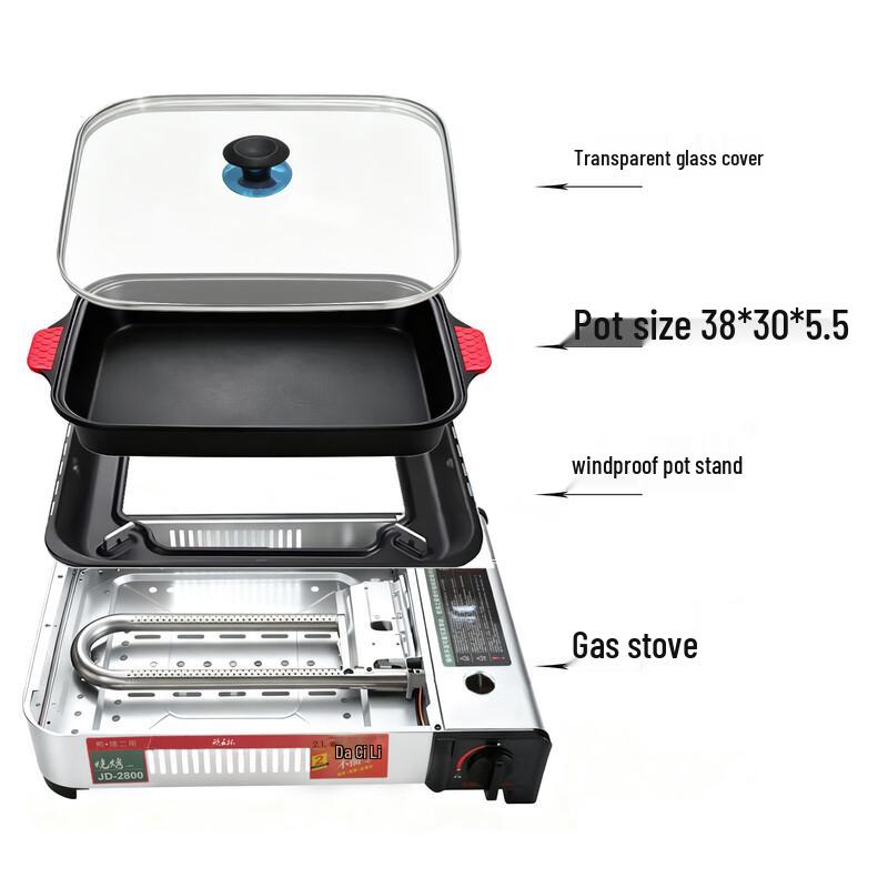 Portable Grilling Cassette Stove Set