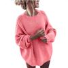 Women's Fashionable Casual Round Neck Solid Color Long Sleeve Sweaters