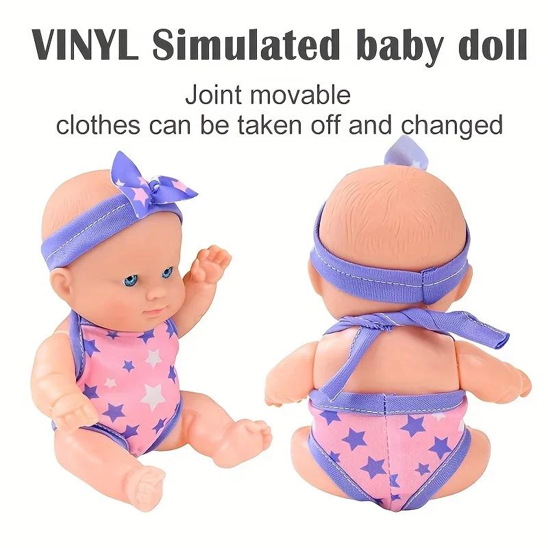 Non-Toxic Doll Toys For Kids Birthday Gifts Children'S Dress Up Simulation Cute Silicone Baby Doll Accessories House Dolls For Children Toys