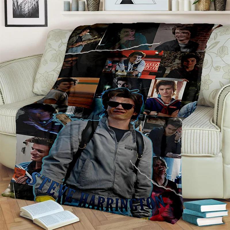 Joe Keery Actor 3D Printing HD Blanket,Soft Throw Blanket for Home Bedroom Bed Sofa Picnic Travel Office Rest Cover Blanket Kids