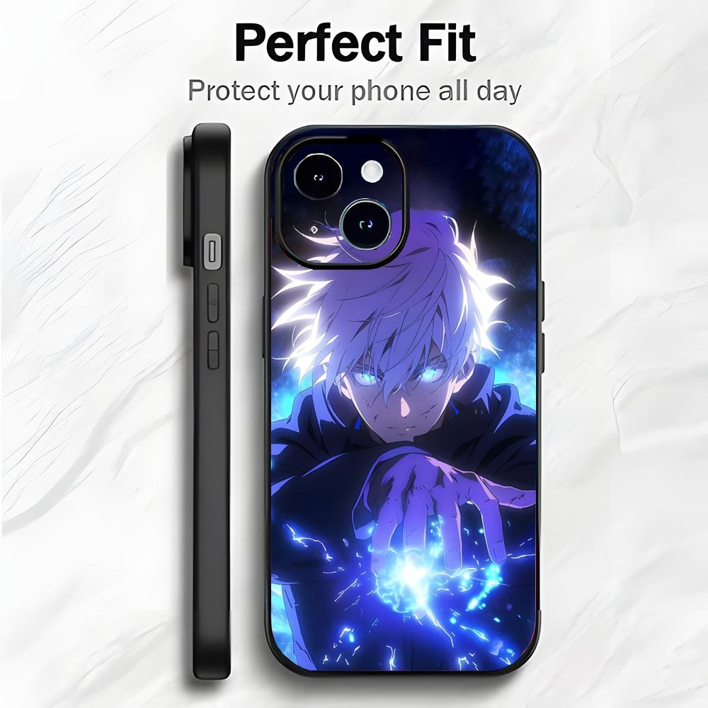 Cool Powerful Anime G-Gojo Satoru Phone Case Phone Case Soft Packaging Lightweight For iPhone17 16 15 14 13ProMax