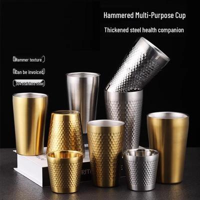 Tazza da Bevande Martellata in Acciaio Inossidabile 304 Stile Coreano