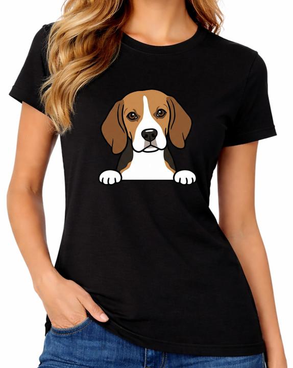 Beagle Dog T-Shirt Cute Beagle Puppy Pet Lover Womens Tee M
