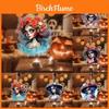 Entzückende Cartoon-Skelettpuppe Acryl-Flachanhänger Perfekt für Halloween- und Weihnachts-Autodekoration