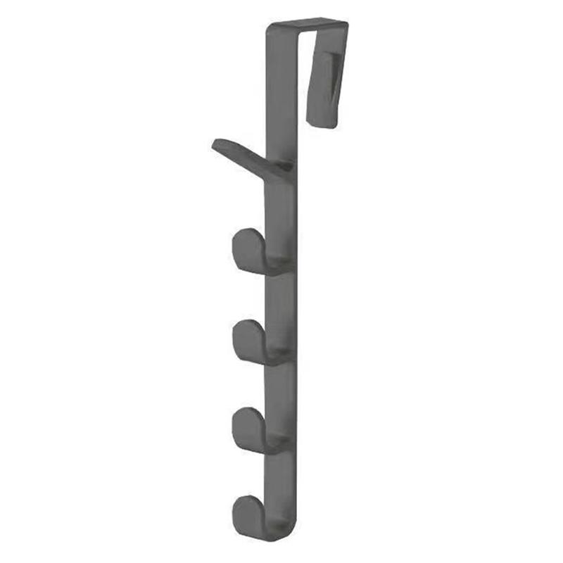 Good-24 PCS Multifunctional Fivesegment Hook As Shown Plastic Door Free Punching Seamless Hook Clothes Rack Organization