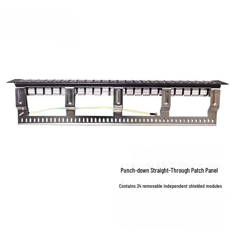 Qi Shao CAT5e 24-Port 1U Rackmount Unshielded Tool-Less Network Patch Panel