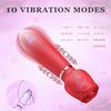 Heart-Shaped Nipple Clamps & Rose Vibrator Massager: Insertable Breast Stimulator & Masturbator Adult Toy