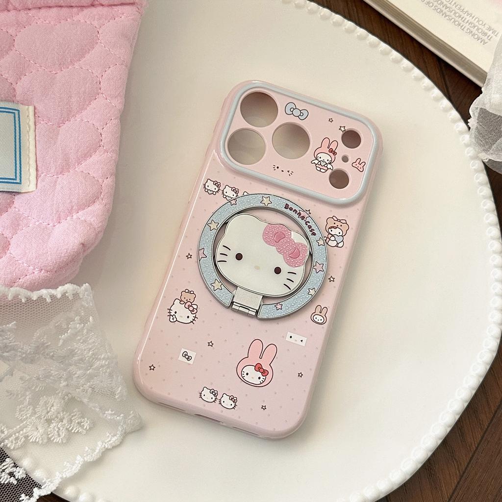 Sweetheart Cat is suitable for Apple devices17promax Phone case iphone16Girly Pink11Soft15Magnetic Bracket13