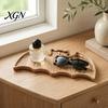 Rustic Tabletop Accessory Bat-Shaped Wooden Serving Tray, Halloween Theme Snack Dessert Platter, Kitchen Tray Decorative Storage Plate for Jewelry And