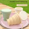 200 Ml Foldable Silicone Cup with Lid, Suitable for Camping, Expandable Drinking Cup Set, Reusable, Suitable for Backpacking