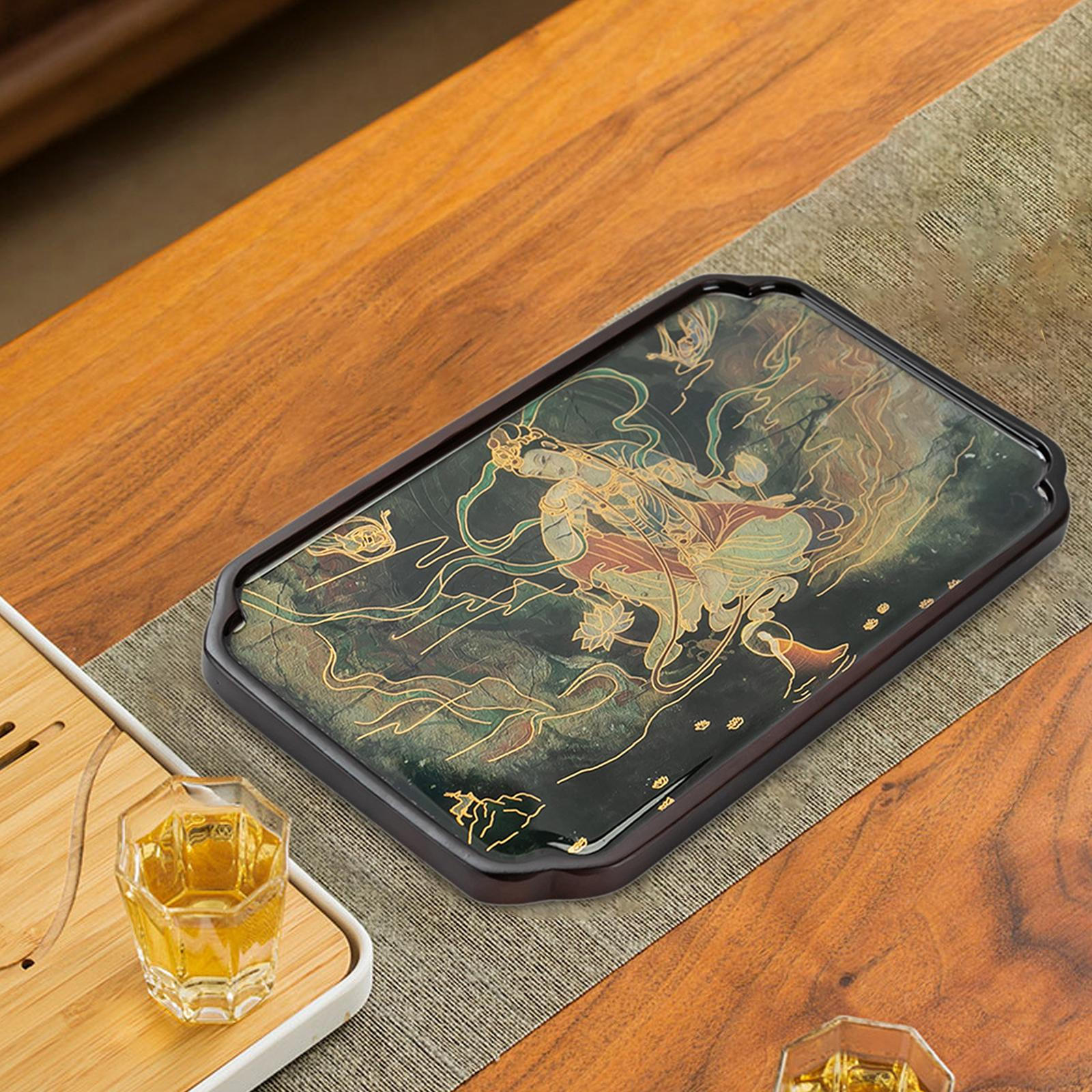 

Бамбуковый поднос для подачи чая для элегантных встреч Square